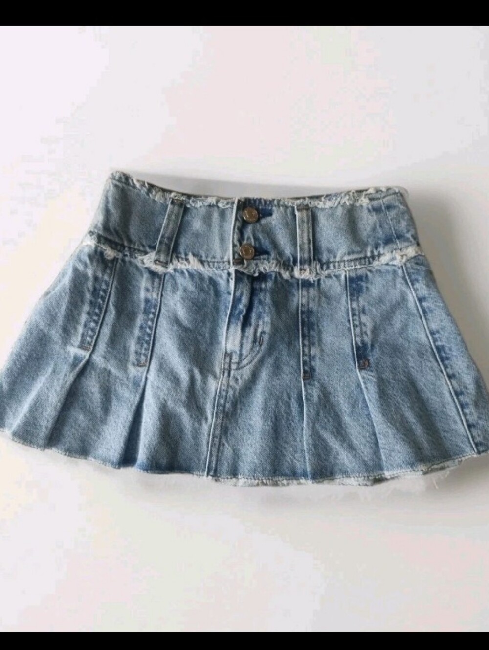 NWT Pacsun Pleated Denim Y2K Schoolgirl Micro Mini Skirt